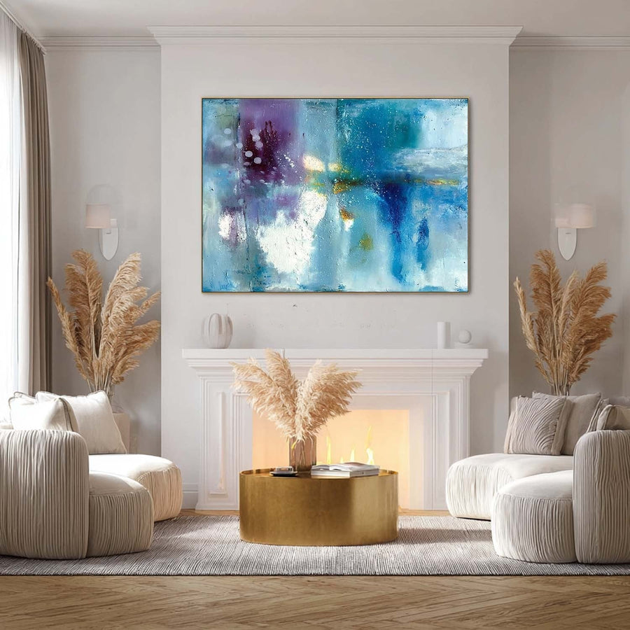 Violet and Cerulean Abstract Reflections