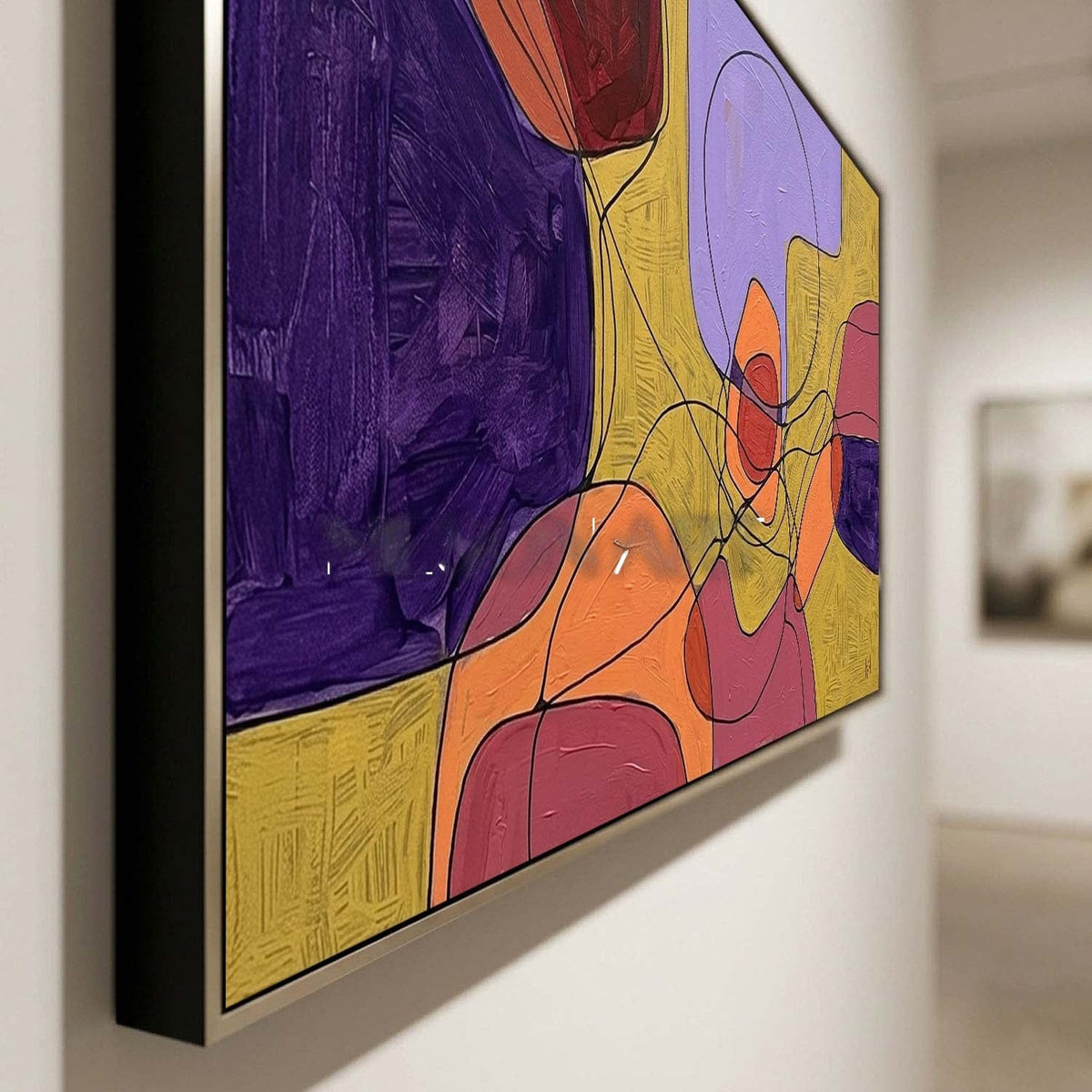 Violet and Saffron Flowing Forms