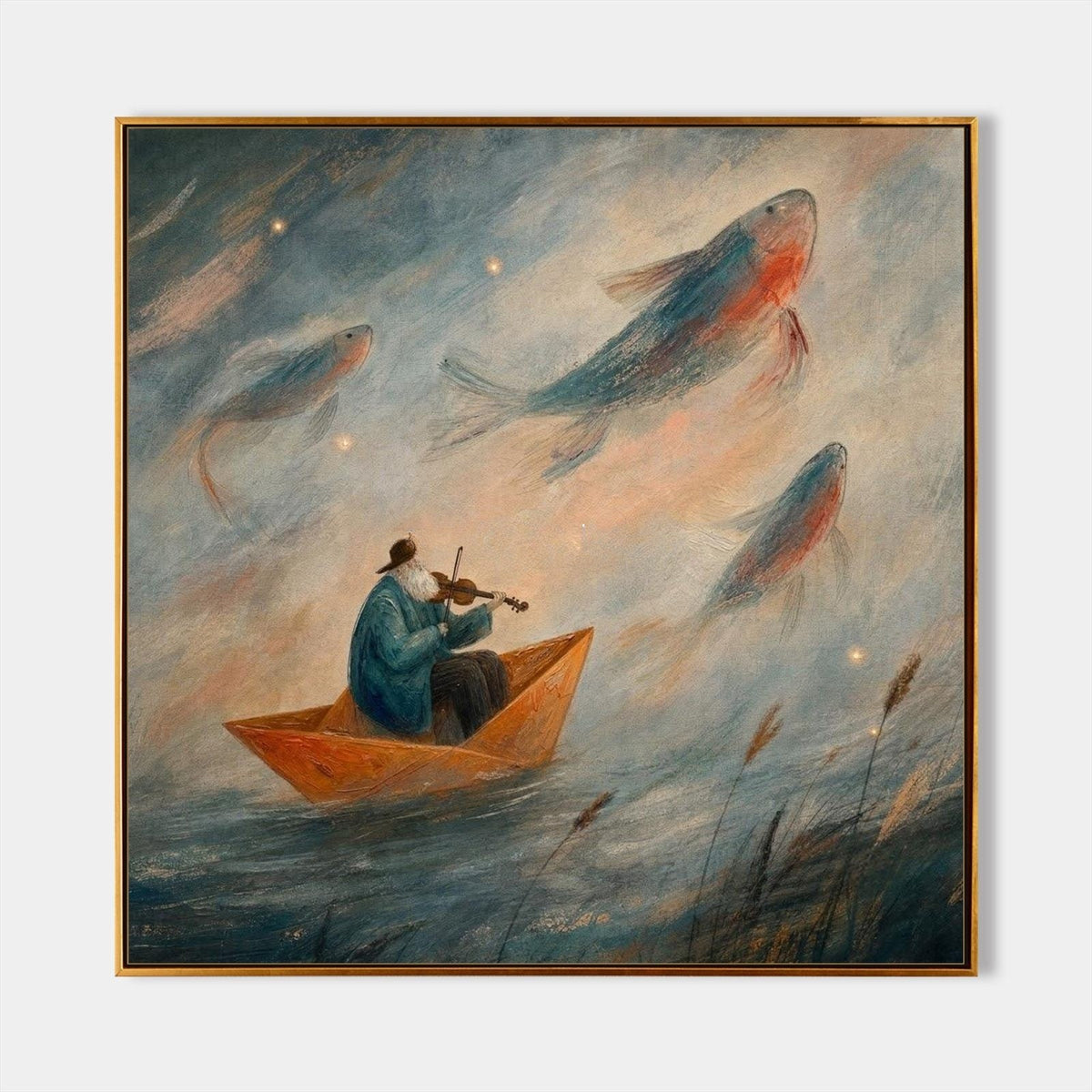 Violinist in a Paper Boat