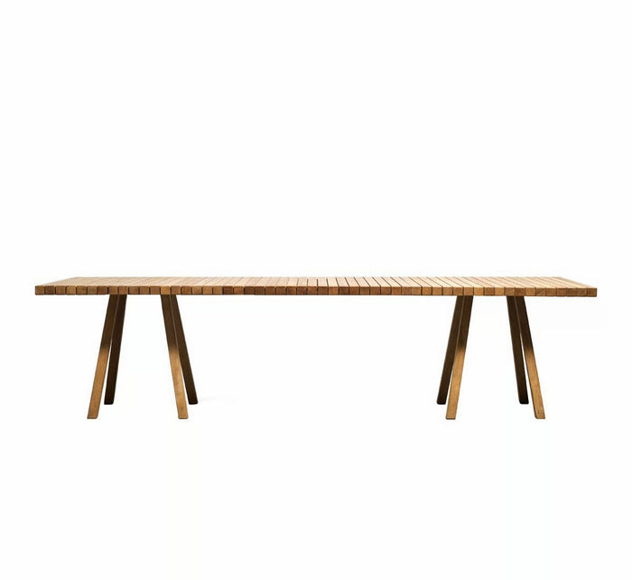 Modern Outdoor Teak Dining Table - Main View