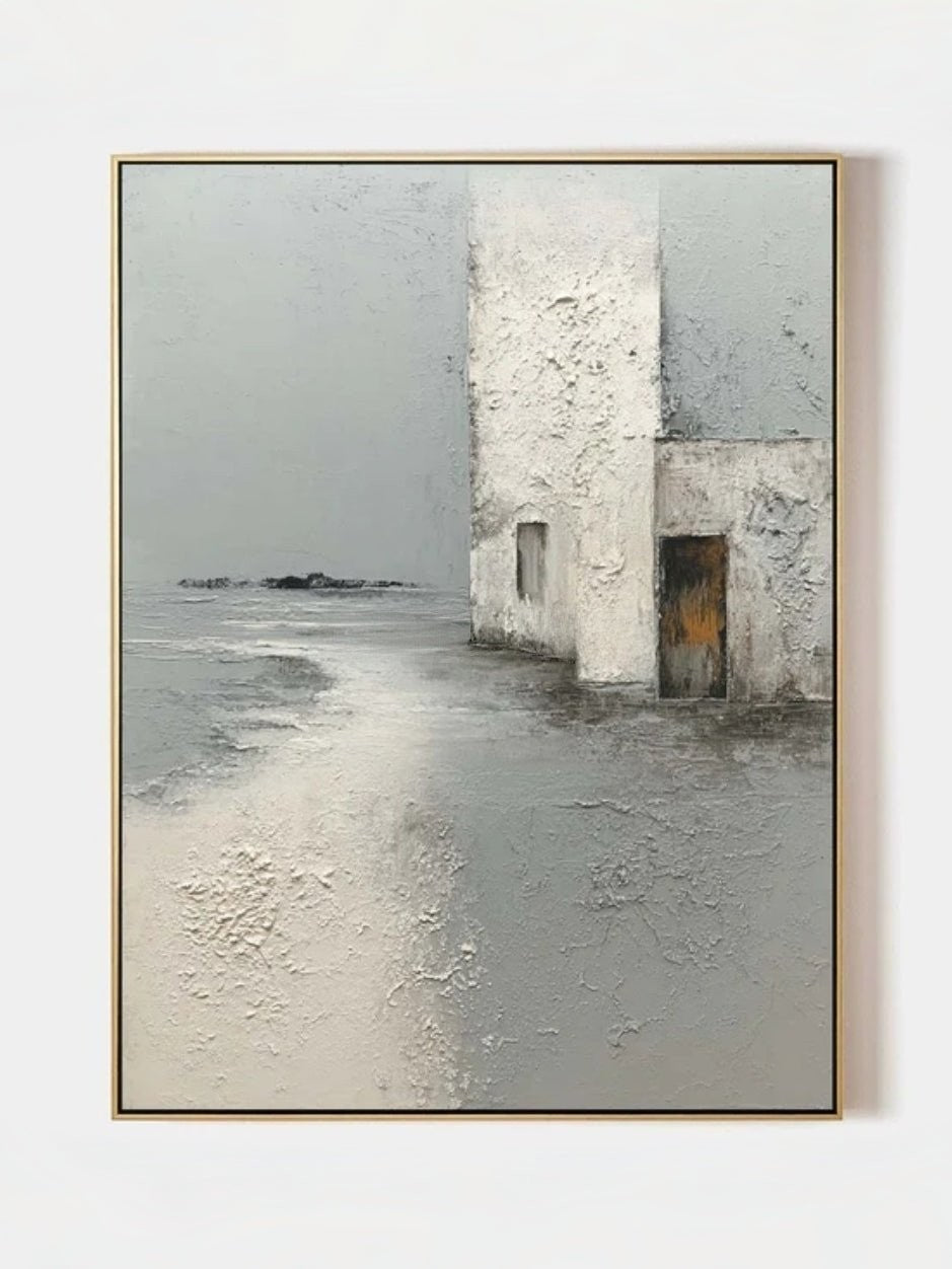 Wabi-Sabi Abstract Architecture Grey Wall Art