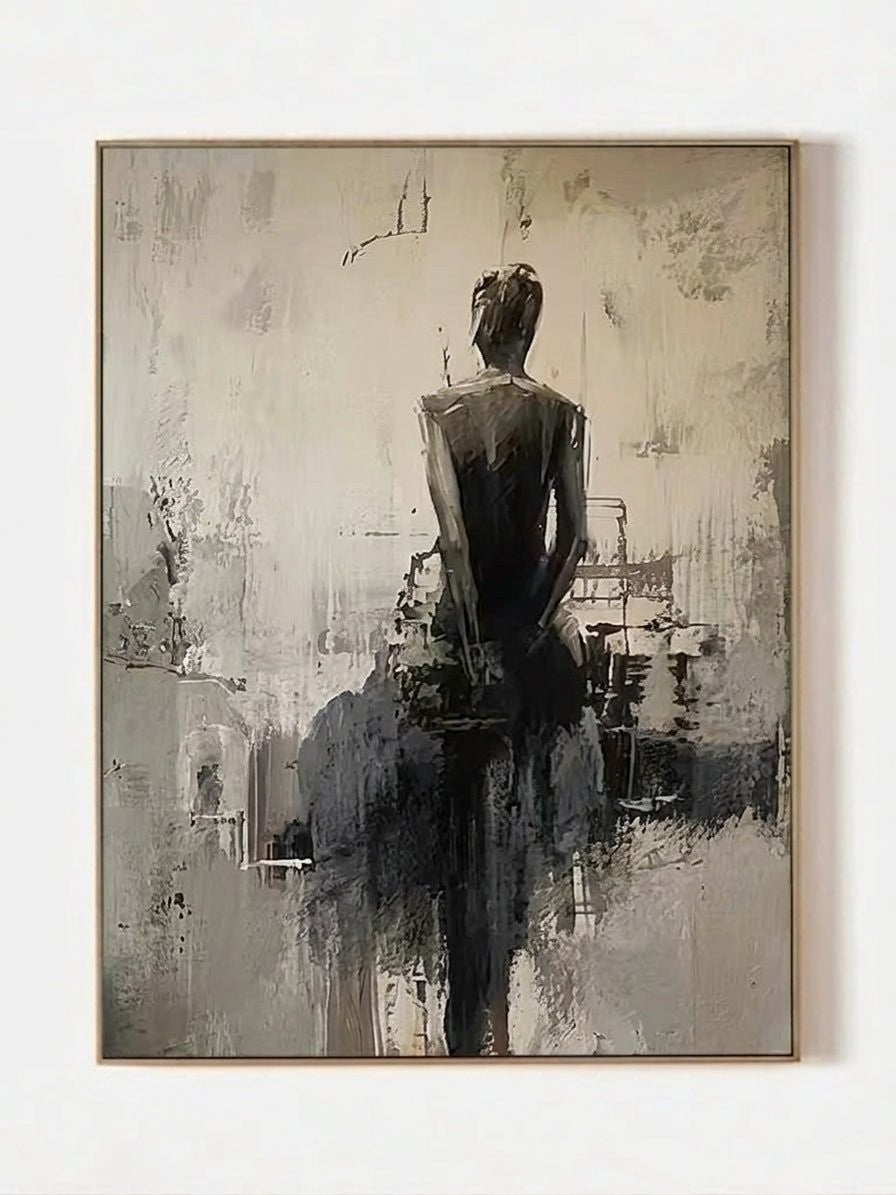 Wabi-Sabi Abstract Ballerina Wall Art