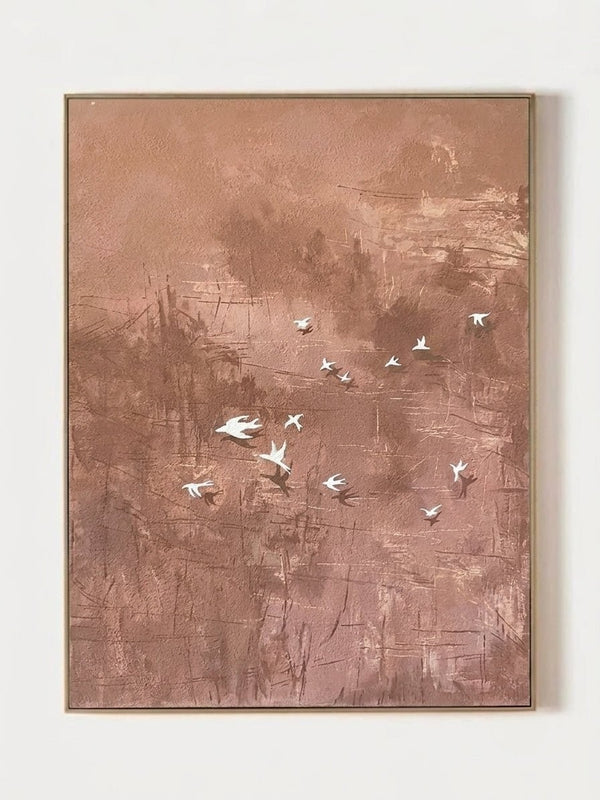 Wabi-Sabi Abstract Bird Wall Art