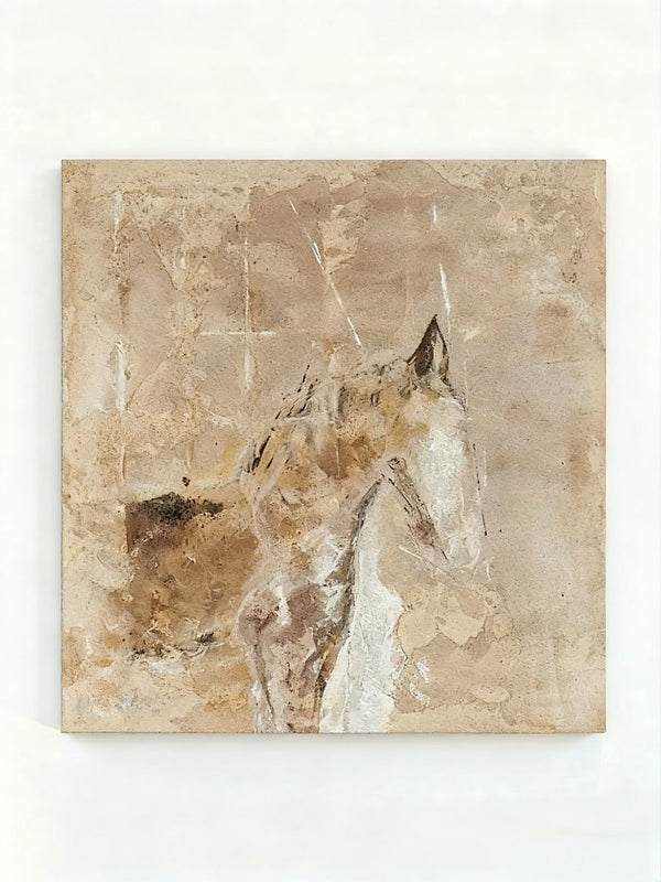 Wabi-Sabi Abstract Horse Canvas Art