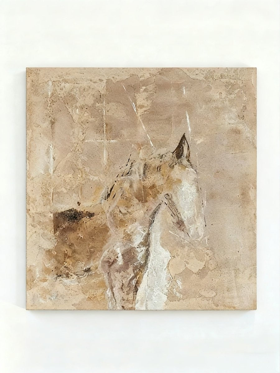 Wabi-Sabi Abstract Horse Canvas Art