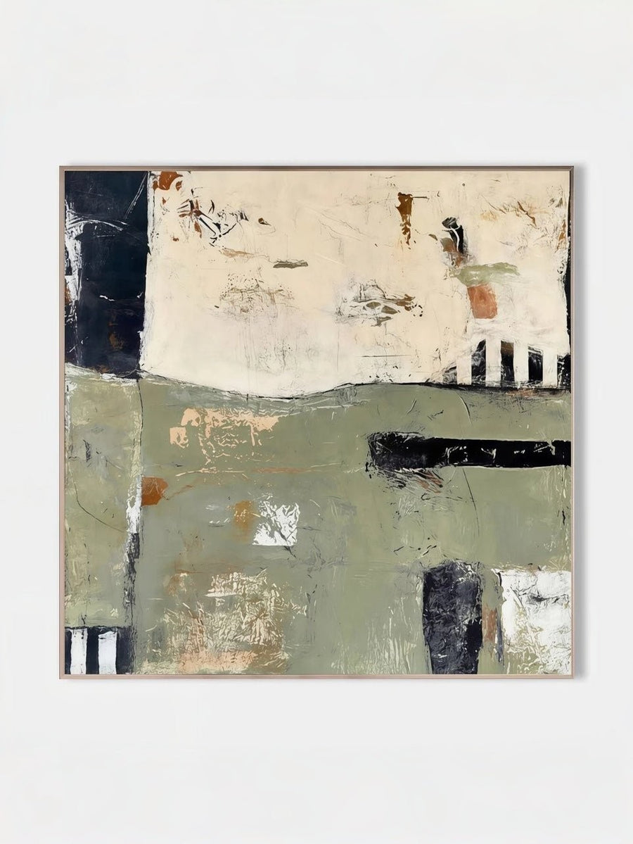 Wabi-Sabi Abstract Sage Green Wall Art, #