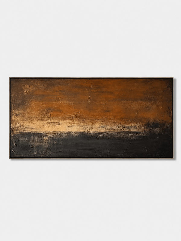 Wabi-Sabi Abstract Wall Art, Ember Horizon