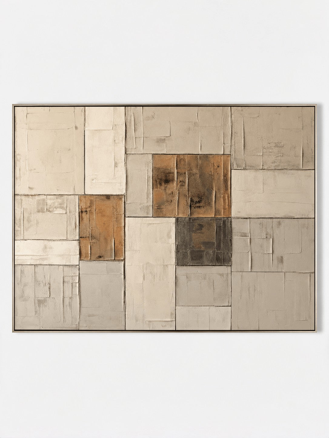 Wabi-Sabi Architectural Textured Block Painting