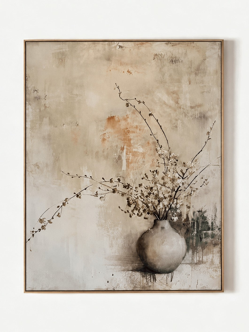 Wabi Sabi Botanical Vase Painting