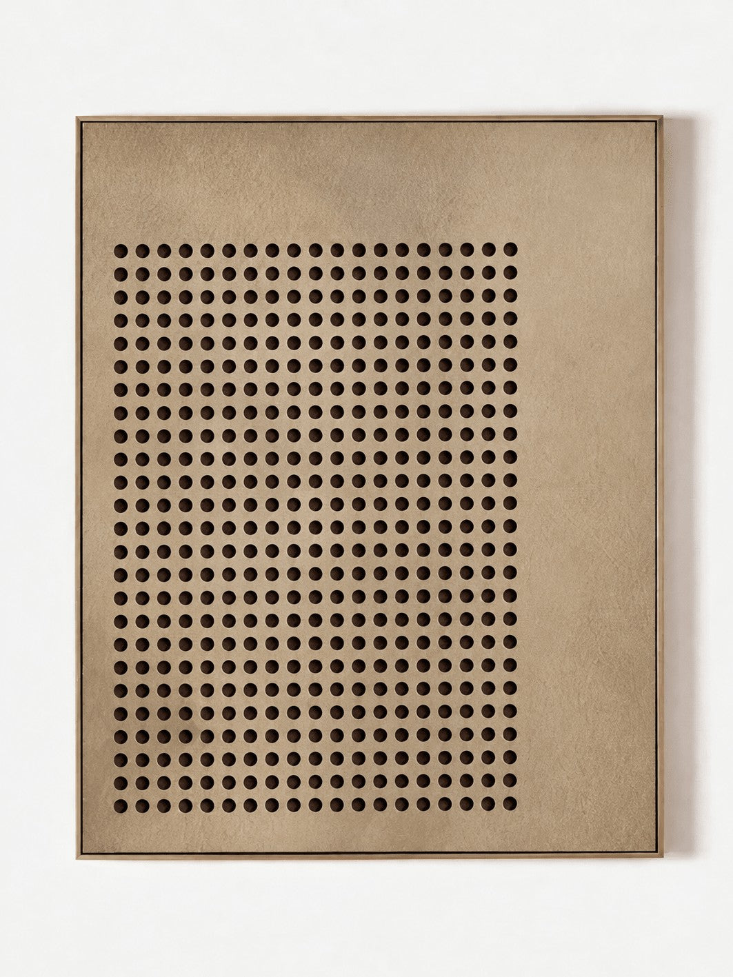 Wabi-Sabi Geometric Dot Grid Painting
