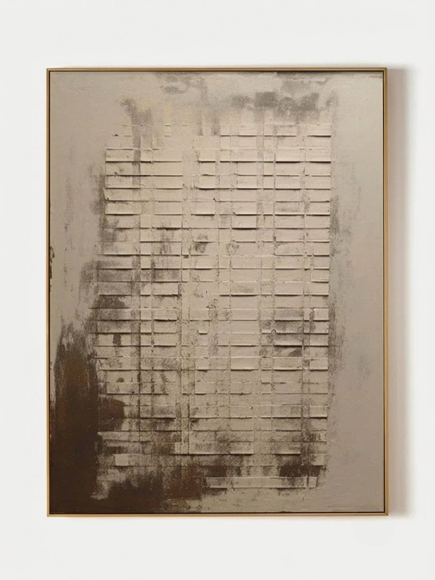Wabi-Sabi Geometric Texture Wall Art