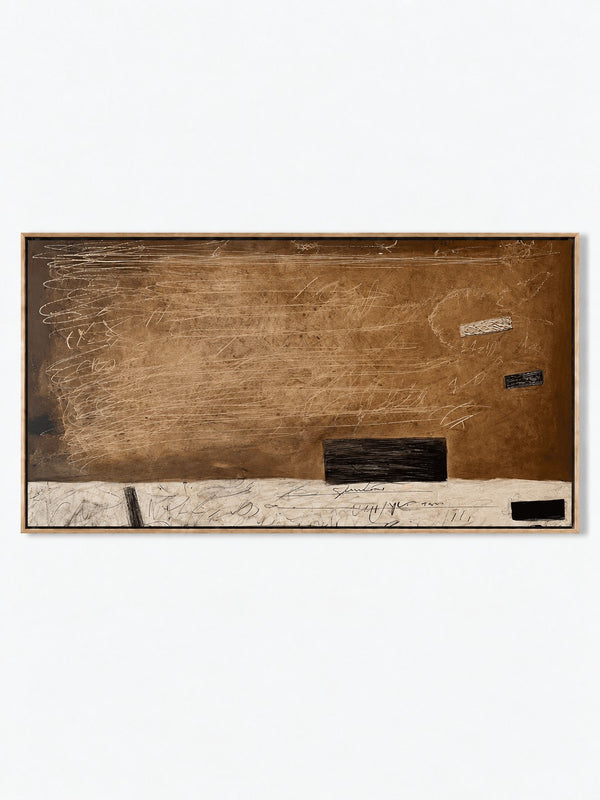 Wabi-Sabi Gestural Abstract Wall Art, Traces of Time