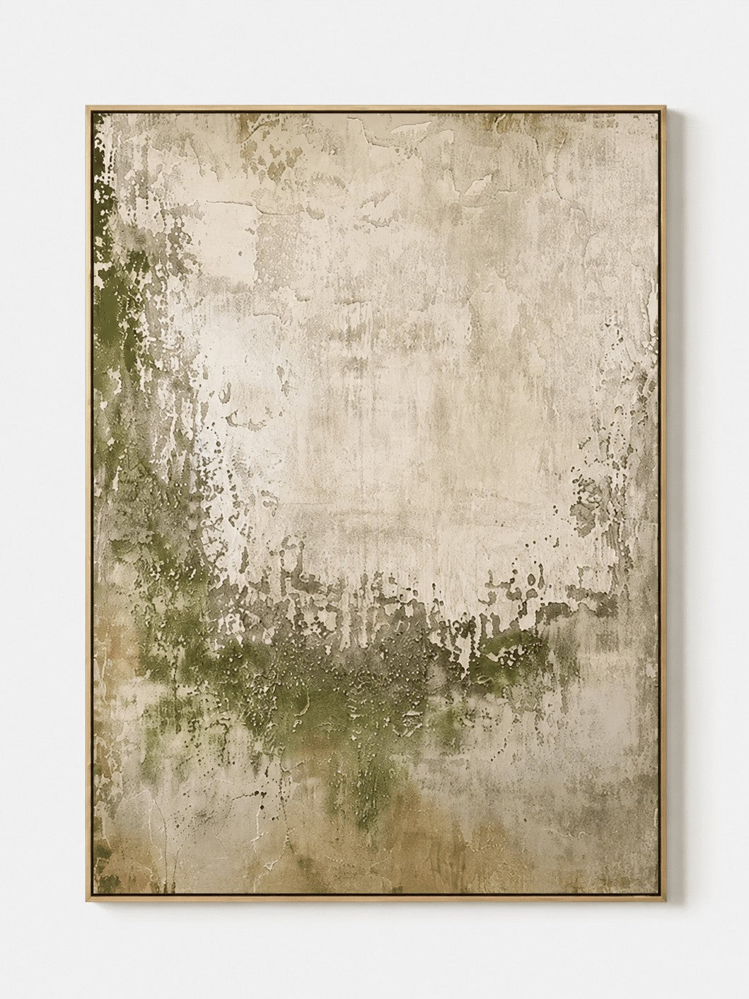 Wabi Sabi Moss Green Abstract Wall Art
