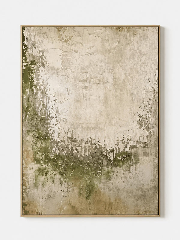 Wabi Sabi Moss Green Abstract Wall Art
