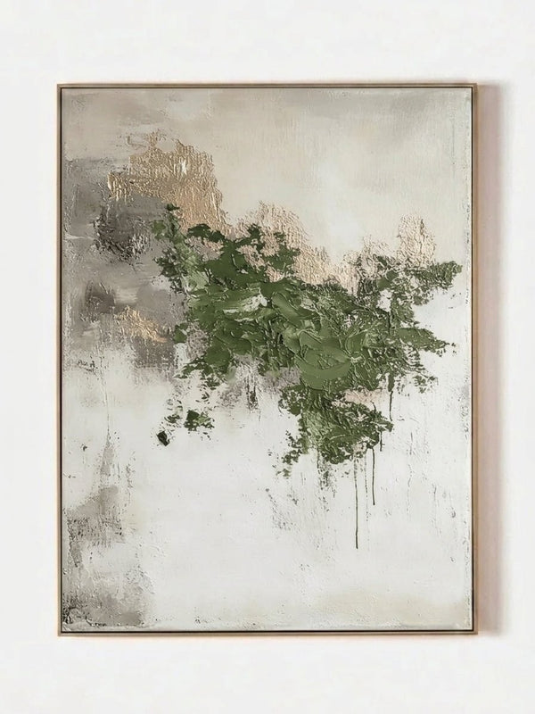 Wabi-Sabi Sage Green Abstract Forest Wall Art