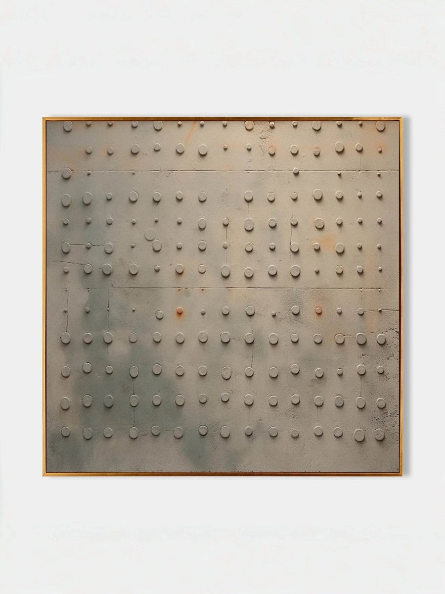 Wabi-Sabi Textured 3D Rivet Wall Art