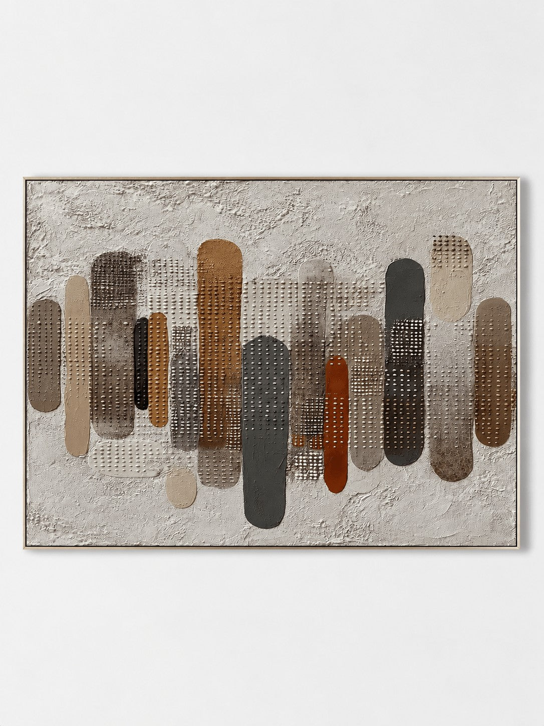 Wabi-Sabi Textured Abstract Columns Painting