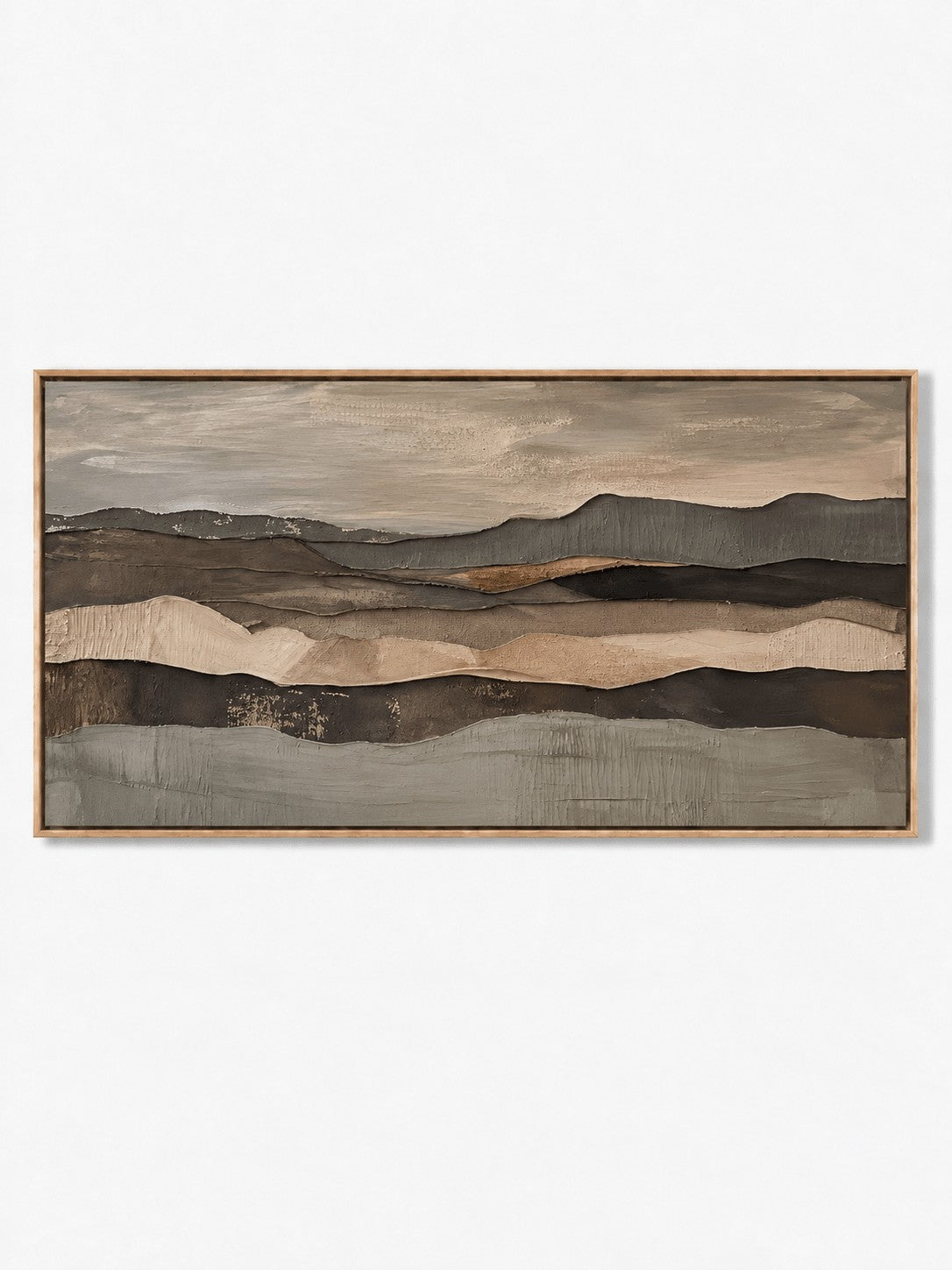Wabi-Sabi Textured Abstract Landscape Wall Art