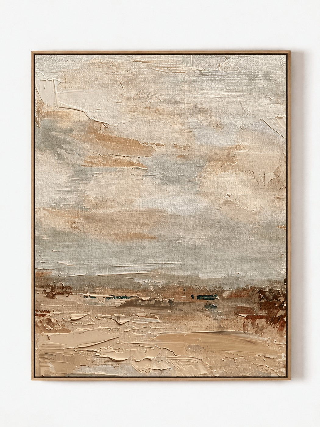 Wabi-Sabi Textured Abstract Landscape Wall Art