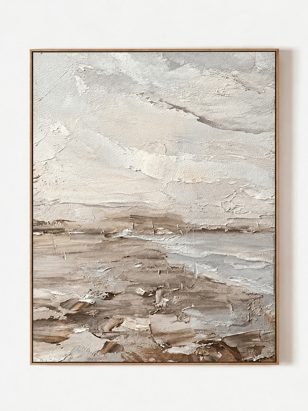 Wabi-Sabi Textured Coastal Landscape Wall Art