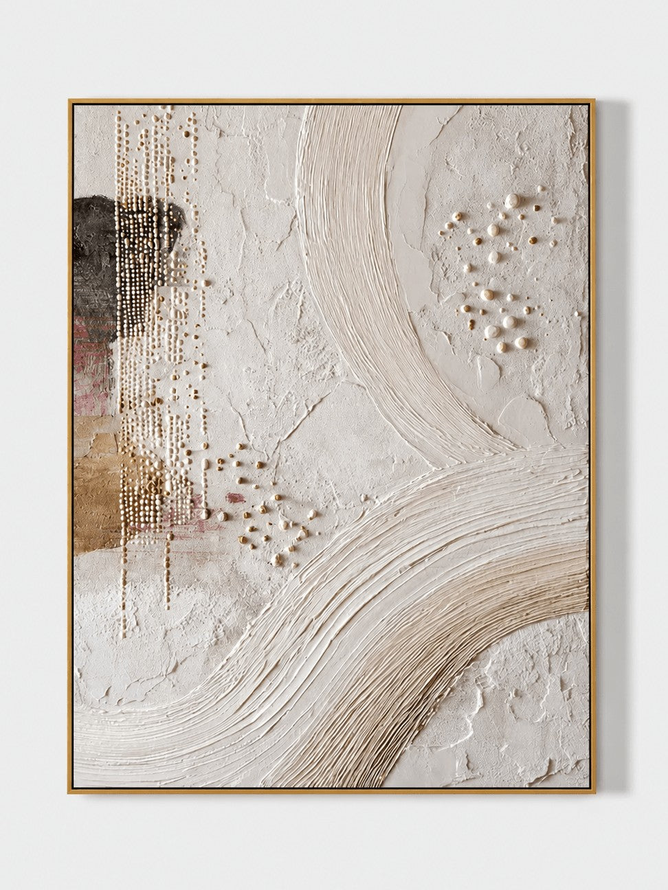 Wabi Sabi Textured Flowing Abstract Wall Art