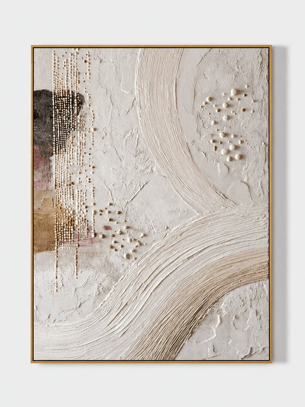 Wabi Sabi Textured Flowing Abstract Wall Art