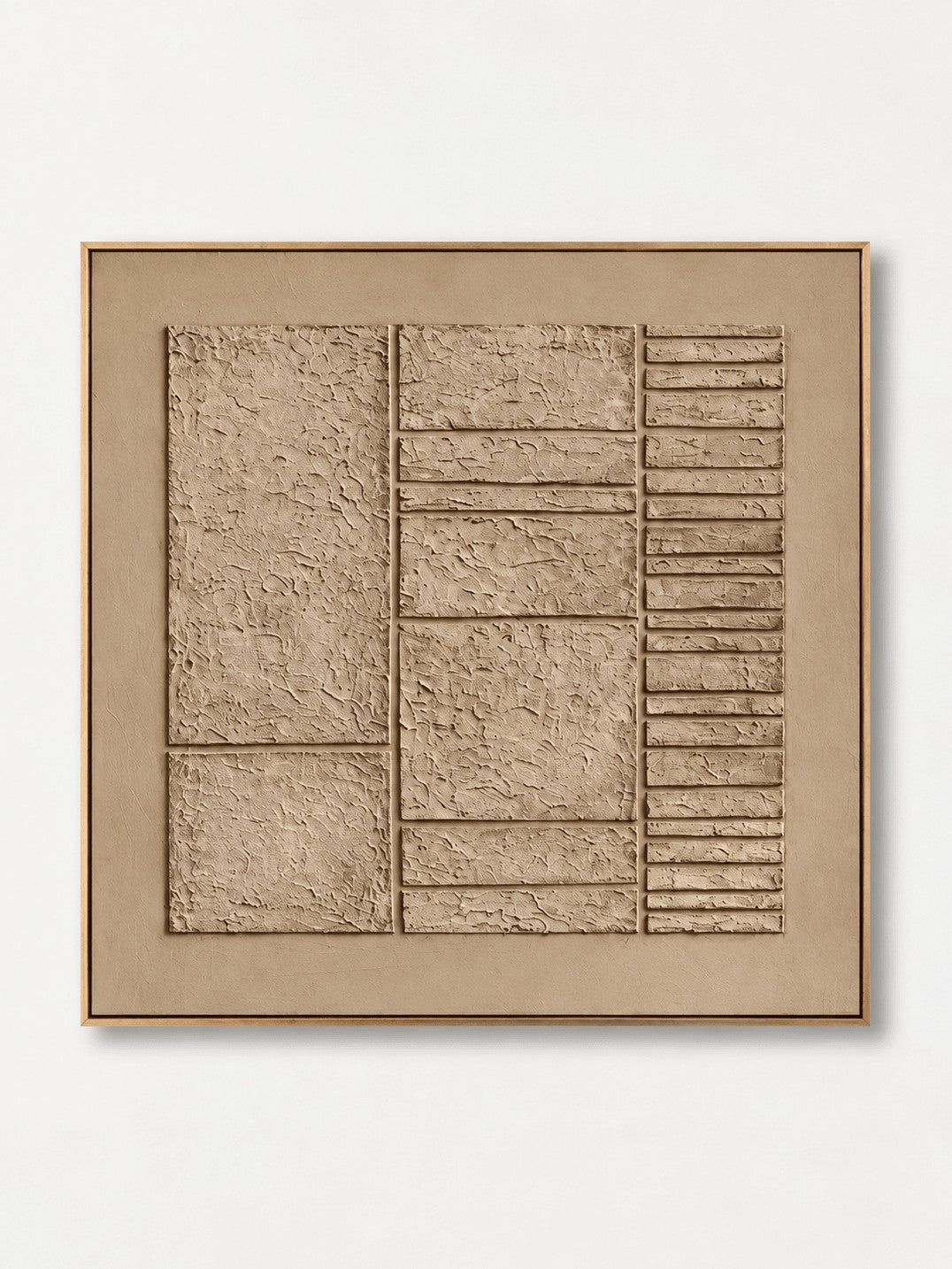 Wabi-Sabi Textured Geometric Wall Art