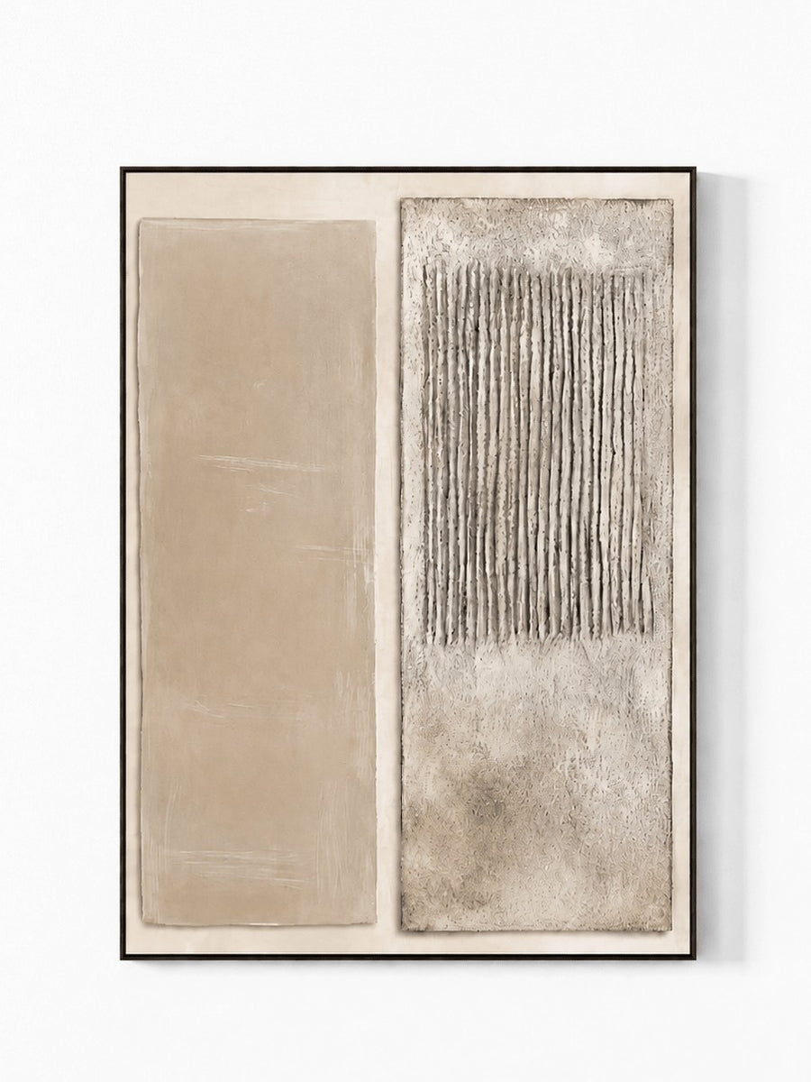 Wabi-Sabi Textured Minimalist Wall Art, Quiet Stone Panels