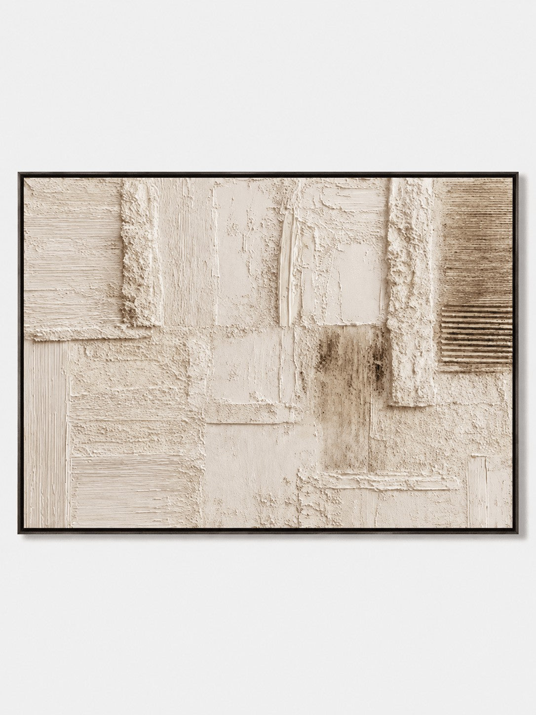 Wabi-Sabi Textured Neutral Geometric Wall Art
