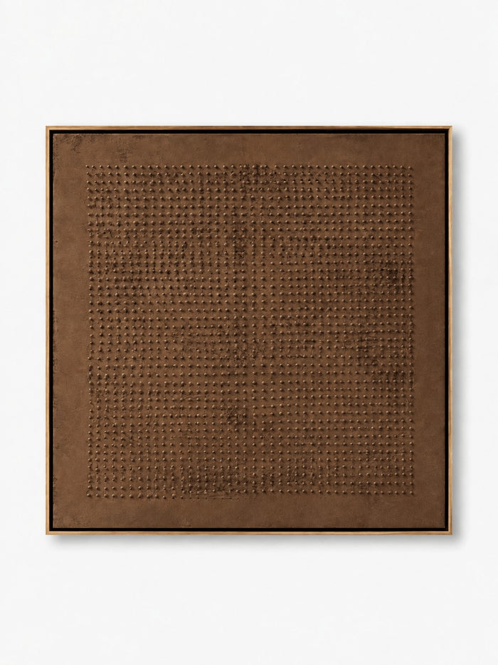 Wabi-Sabi Textured Relief Wall Art, Earthen Matrix