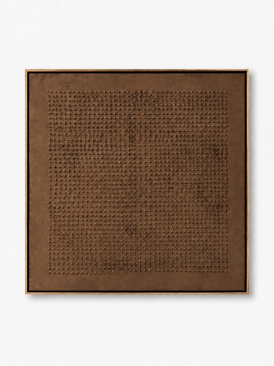 Wabi-Sabi Textured Relief Wall Art, Earthen Matrix