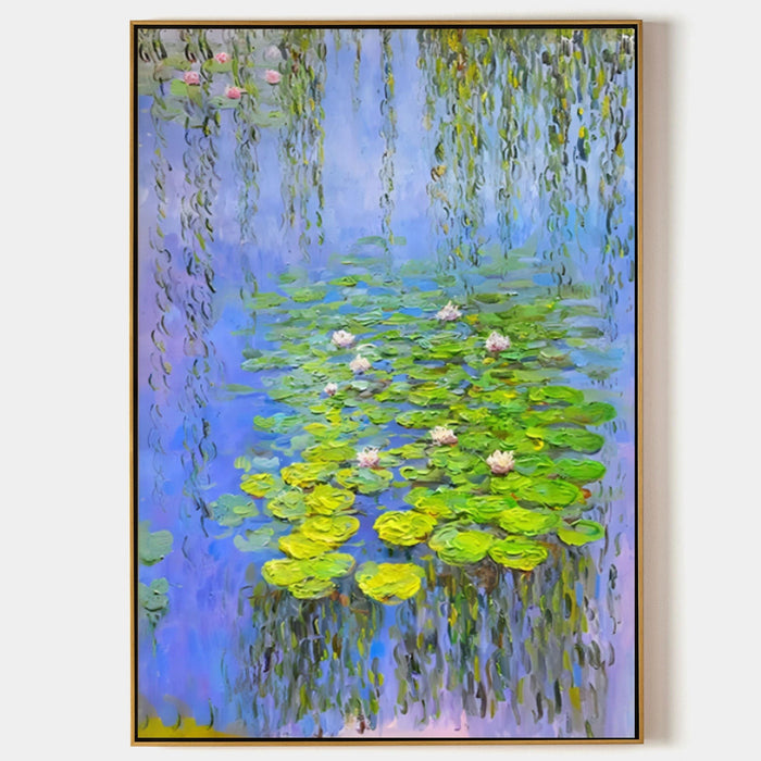Water Lilies Beneath Willow Veils
