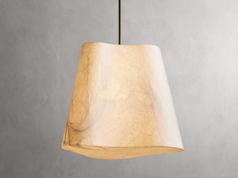 Web Textured Cocoon Fabric Drum Pendant