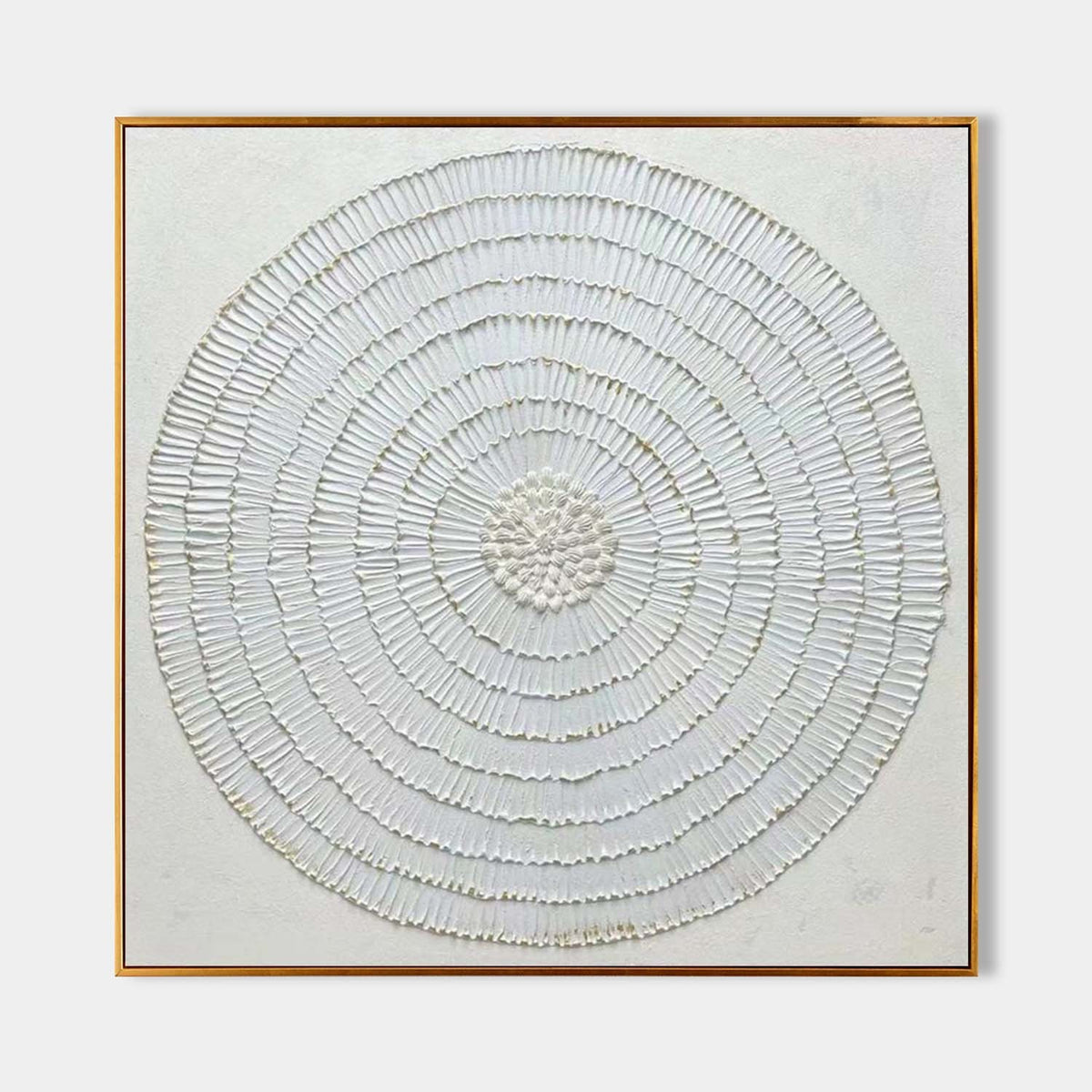 White Concentric Ripple in Relief