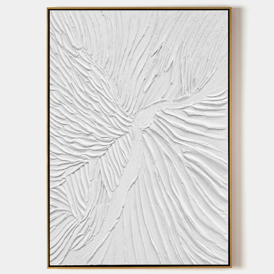 White Feathered Plaster Relief