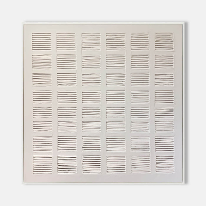 White Grid of Carved Ridges