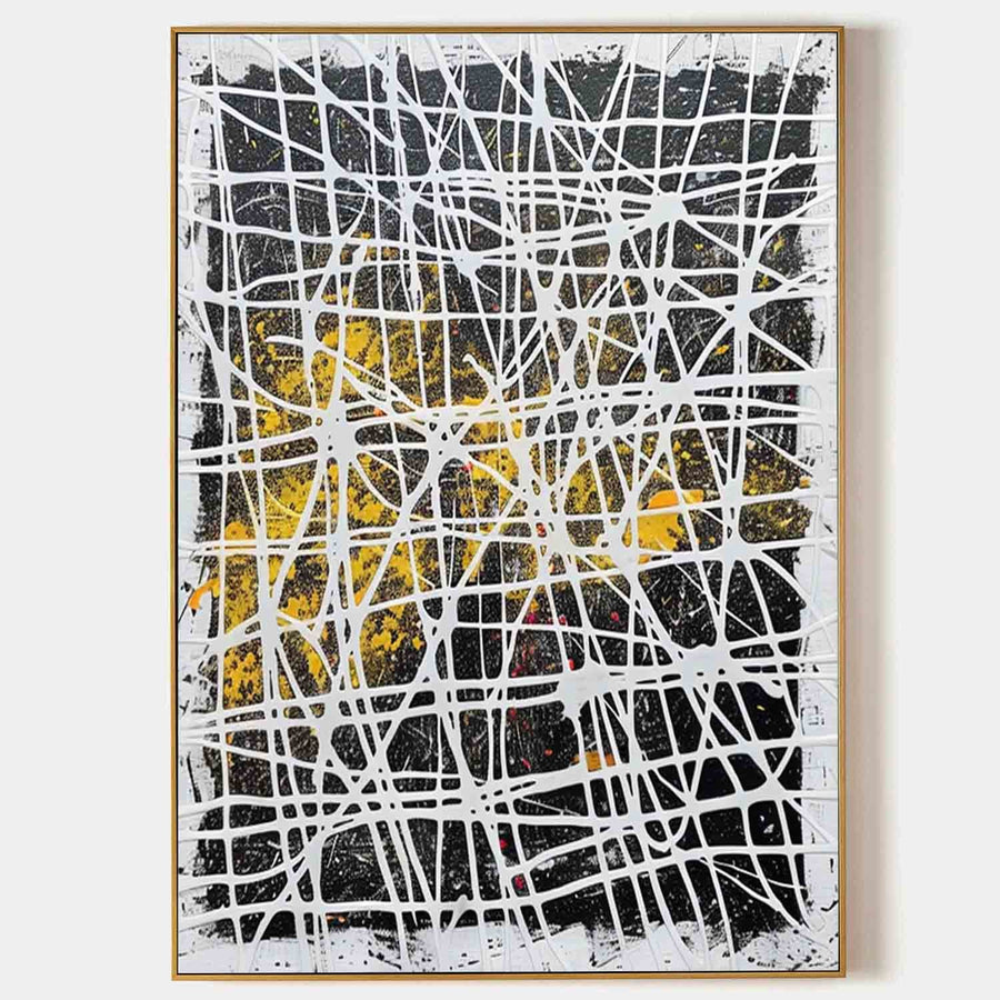 White Lattice Over Golden Night