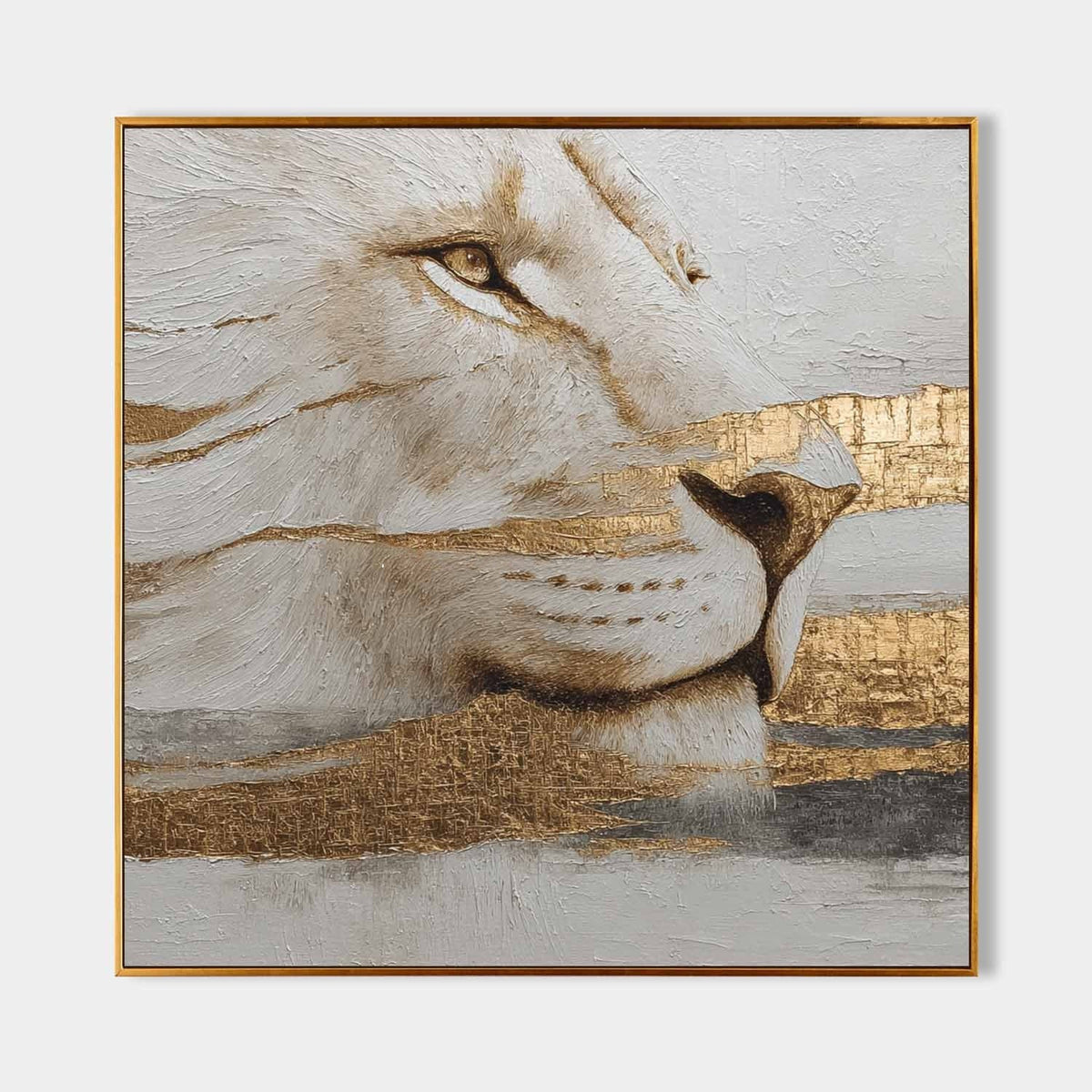 White Lion in Gilded Light