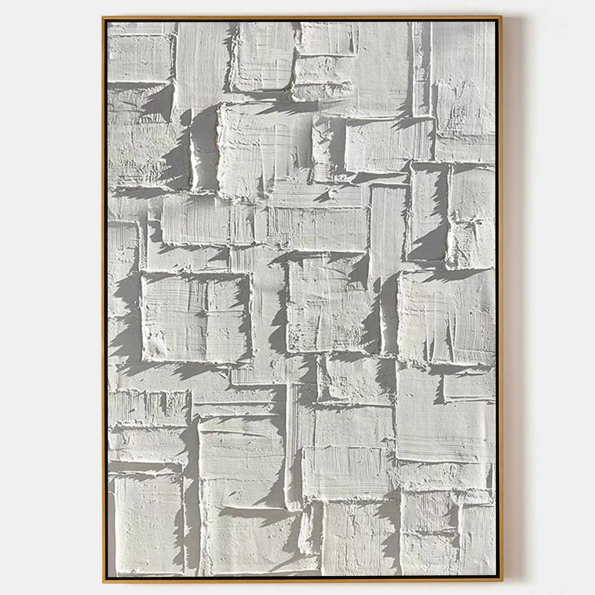 White Plaster Blocks in Relief