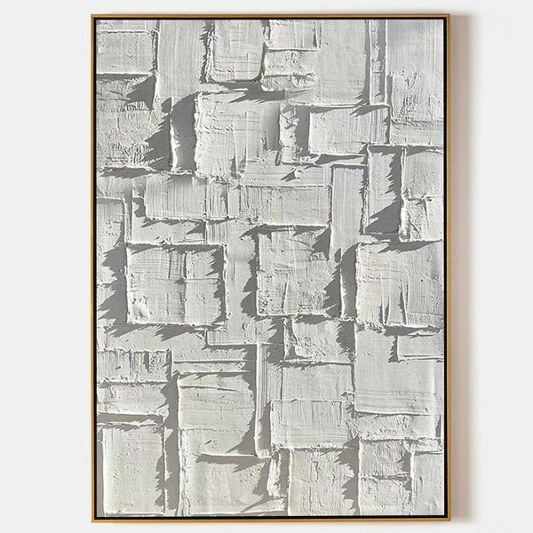 White Plaster Blocks in Relief