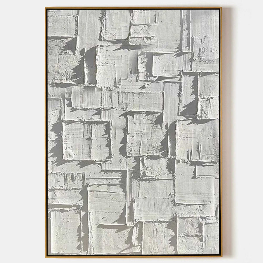 White Plaster Blocks in Relief