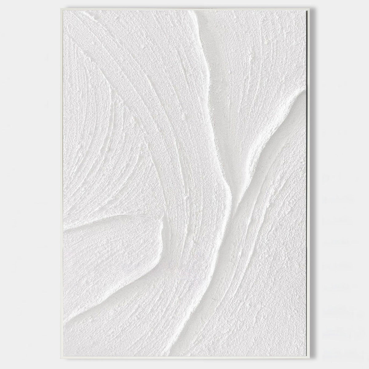 White Plaster Currents in Relief