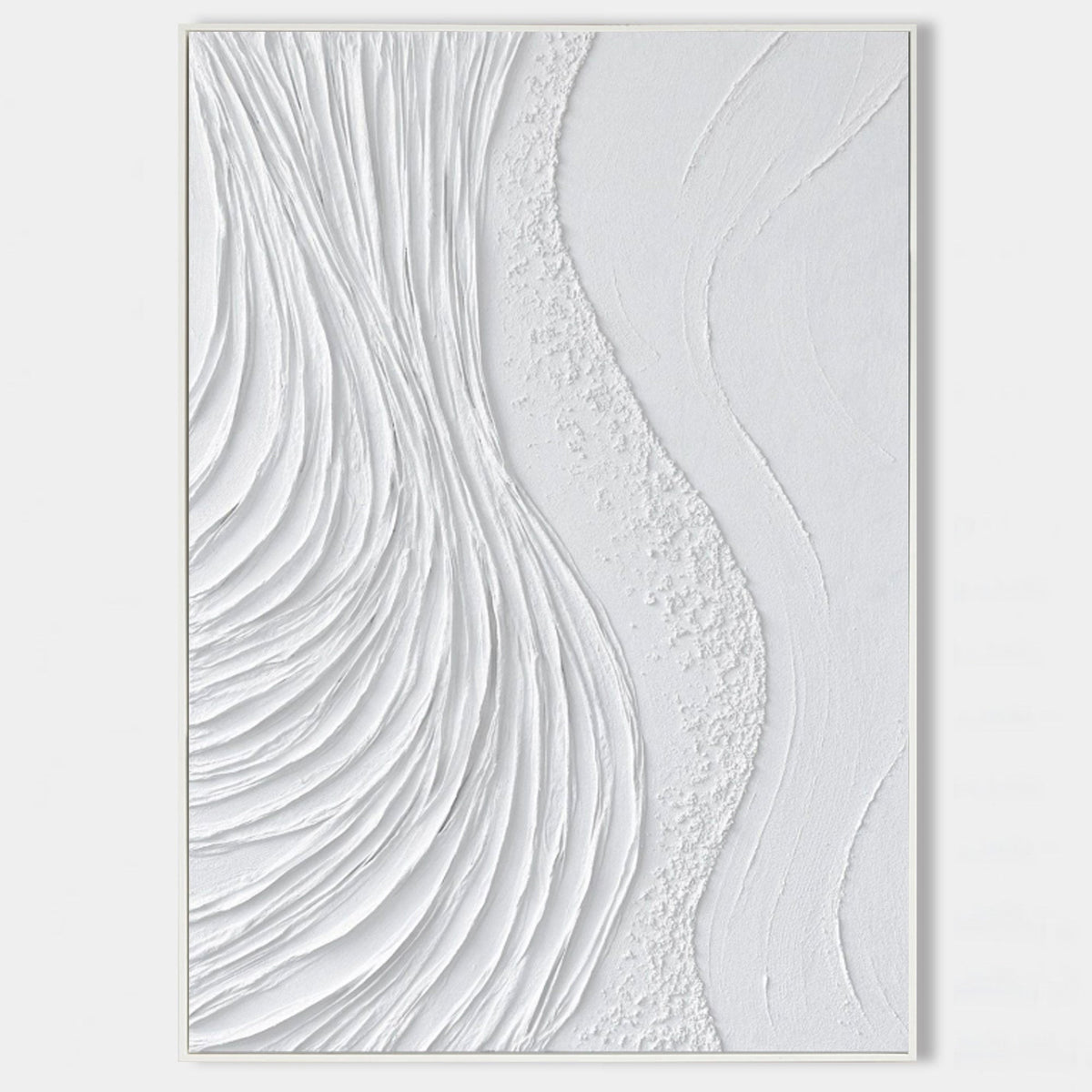 White Plaster Currents in Relief