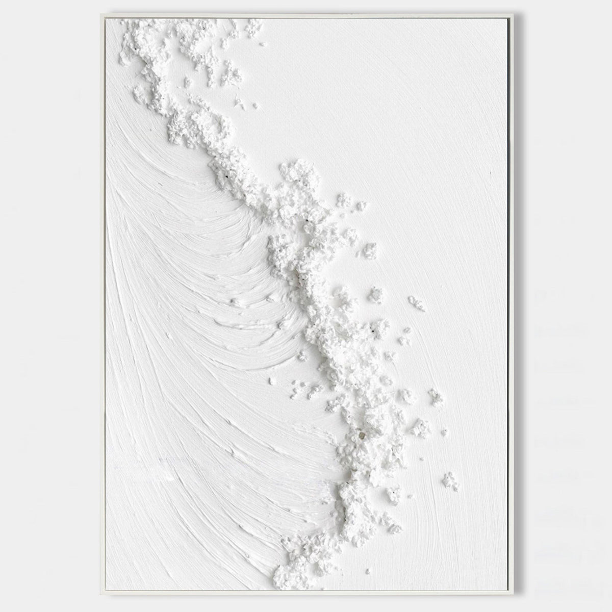 White Plaster Wave in Motion
