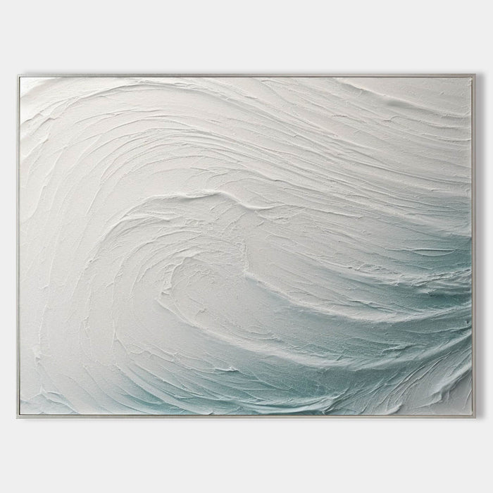White Plaster Wave in Sea Glass