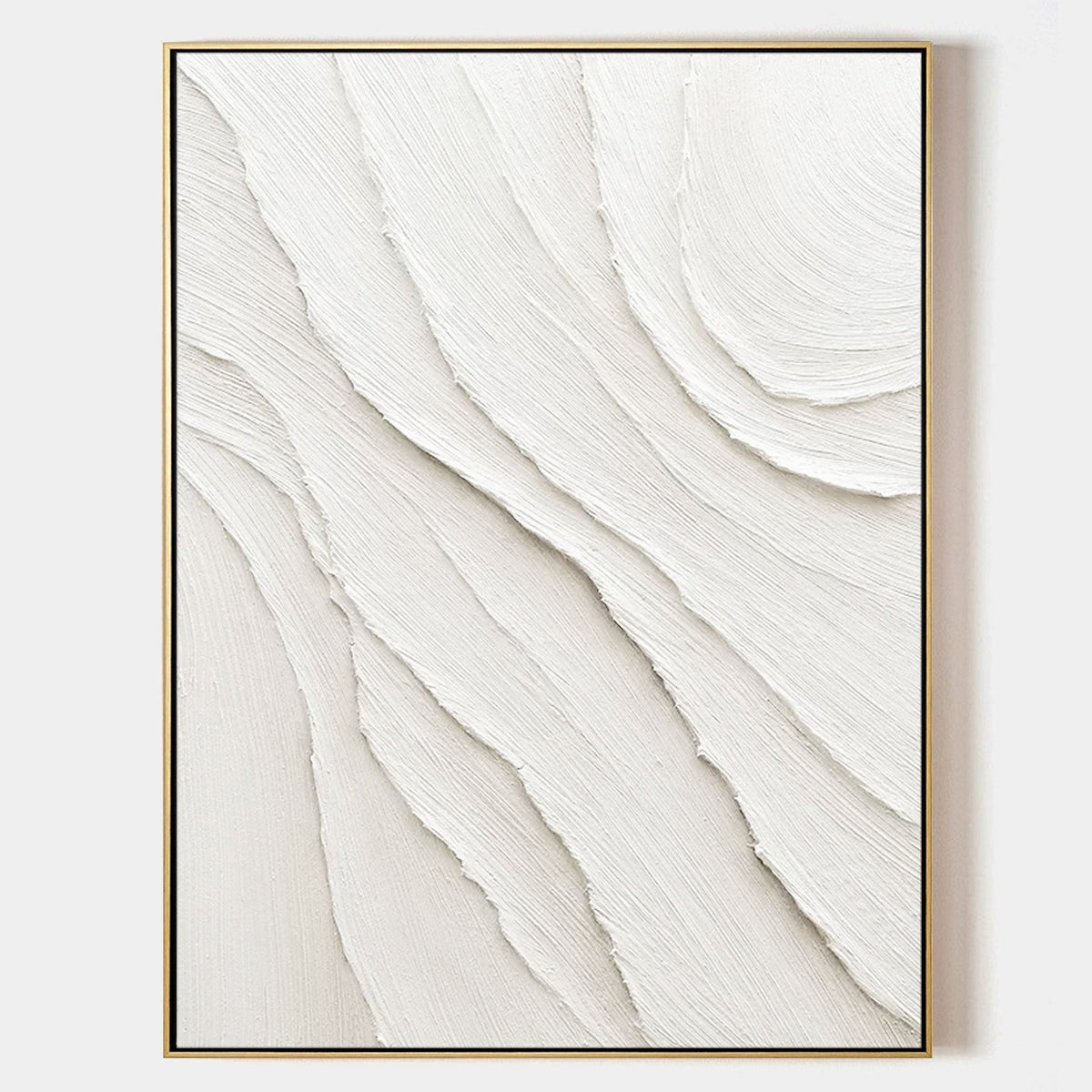 White Plaster Waves in Relief