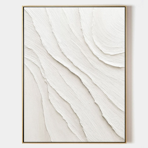 White Plaster Waves in Relief