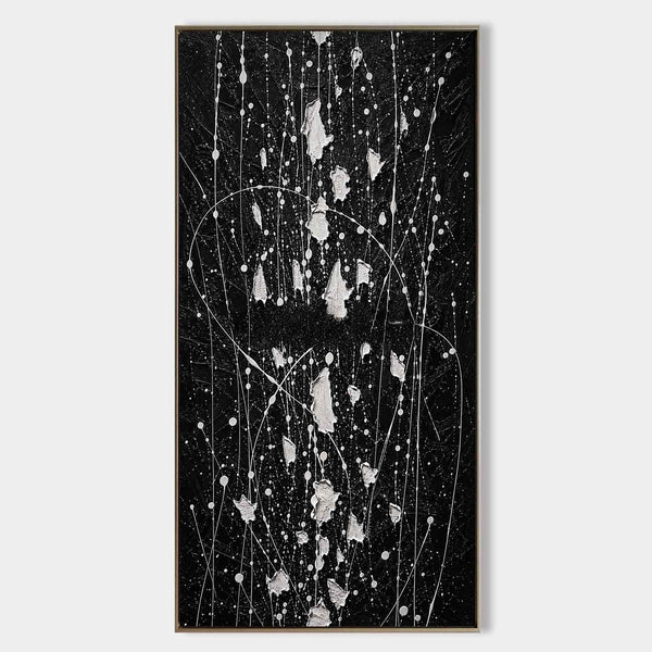 White Rain Over Black Night