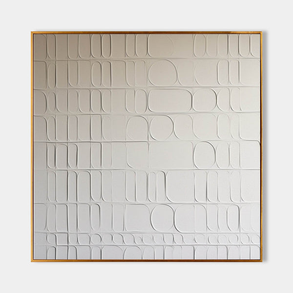 White Relief Grid of Soft Arches