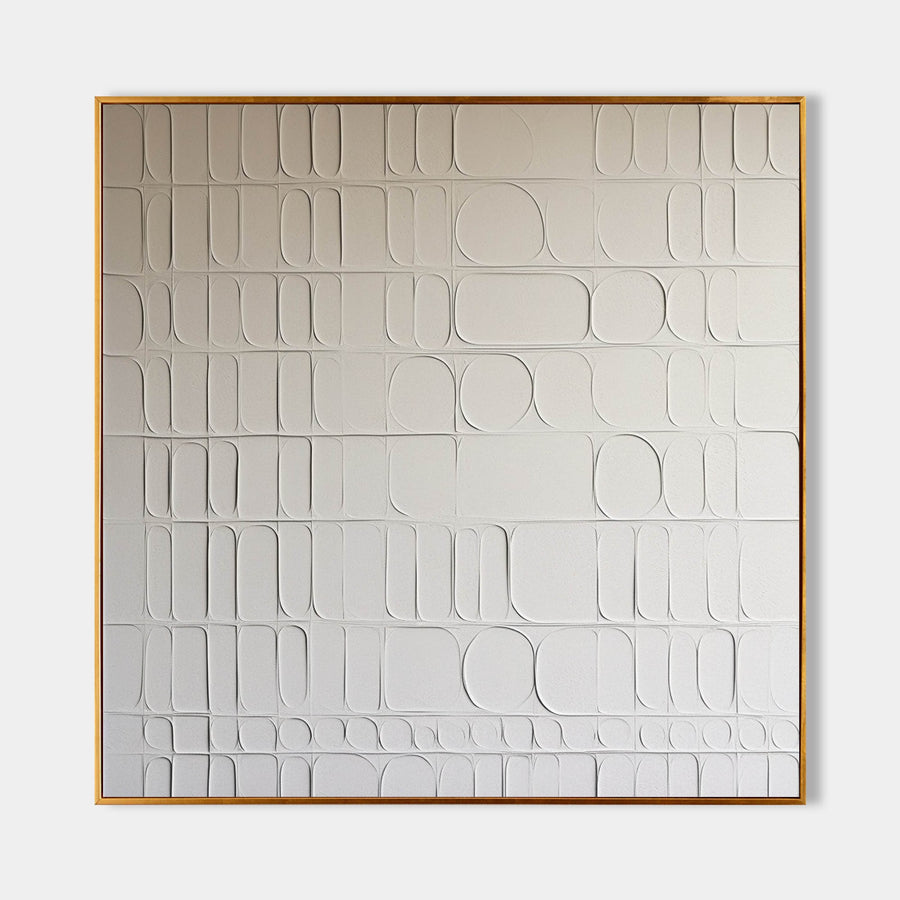 White Relief Grid of Soft Arches